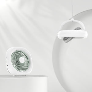 Janpim Ventilateur de refroidissement DC pliable personnalisé de haute qualité Ventilateur de tente de camping extérieur oscillant automatique rechargeable avec logo personnalisé - Product Image 2