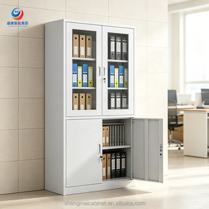 Armadio Metallico Pieghevole dal Design Moderno con Porte Scorrevoli per Palestra, Cucina, Scuola, Officina, Magazzino - Product Image 6