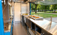 Cuisine mobile en fibre de verre et aluminium, résistante à la rouille, matériaux et couleurs personnalisables
