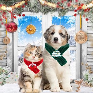Écharpe de Noël rayée pour animaux de compagnie, écharpe en peluche mignonne de dessin animé pour chien, cadeau de Noël pour chiot, accessoires de Noël pour animaux de compagnie - Product Image 5
