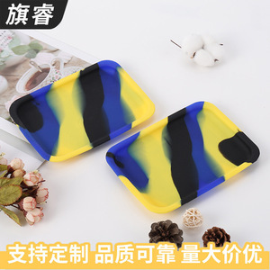 Silicone Storage Tray Rectangle Custom Color Pattern Single Compartment Tobacco Storage Tray - Product Image 2