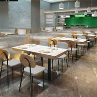 Nouveau style de cabines de restauration rapide sièges de canapé pour restaurant cantines d'hôtel table et chaises en bois pour restaurant