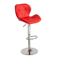 Chaise pivotante de bar en cuir moderne, tabouret de bar pivotant réglable, chaise de bar en cuir réglable en hauteur, chaise de barbier haute
