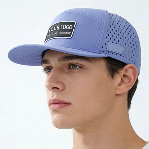 Gorra de Golf con Logotipo Personalizado, Visera Plana, Tela de Secado Rápido Perforada, Parche de Goma, BSCI, para Marcas Deportivas, MOQ 50, Muestra en 3 Días - Product Image 4