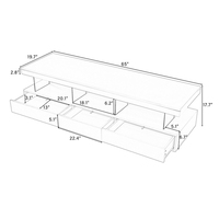 Meuble TV LED moderne brillant, table de luxe moderne avec étagères et tiroirs de rangement