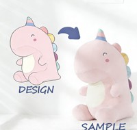 Peluche dinosaure personnalisée, jouet en peluche doux et coloré, poupée dinosaure mignonne, coussin de dessin animé pour enfants, cadeau, décoration de la maison