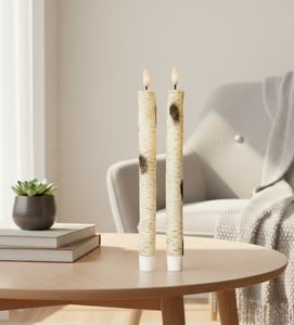 Bougies en cire sans flamme coniques faites à la main de qualité supérieure pour la décoration intérieure, les fêtes, Noël, mariages, Halloween, la Saint-Valentin, Pâques, anniversaires - Product Image 1