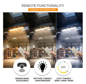 Lampada Industriale Tri-proof 250W 220V-240V 185Lm/W, Luce LED Lineare Sospesa con Sensore Integrato - Product Image 2