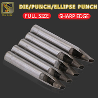 Outils de bricolage en cuir, 4 pièces, poinçon de trou, ceinture d'espacement ovale, outils de poinçonnage de bricolage, artisanat, poinçon de trous pour le cuir, outil de forage