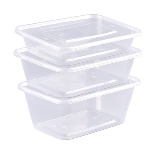 Disposable PP <b>Plastic</b> Microwave Safe <b>Clear</b> Rectangle Food <b>Container</b> for Noodle and Jelly Take Away Delivery - Product Image 2