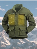 Veste Softshell Tactique Personnalisée Doublée Polaire Imperméable avec Système MOLLE sur la Poitrine pour Randonnée et Équitation – Grande Vente