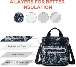 Échantillon Gratuit Sacs Isothermes Durables pour le Déjeuner, Camping en Plein Air, Pique-nique, Sacs Thermiques Oxford Imperméables 24L, Sacs Glacières Portables - Product Image 5