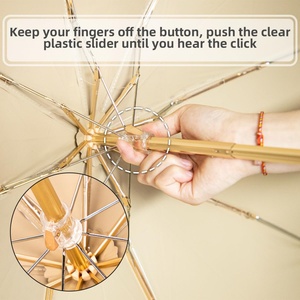 Modern Compact Three-Folding <b>Windproof</b> <b>Umbrella</b> with UV Protection Lightweight Portable Fully-Automatic Design for Women Adults - Product Image 5