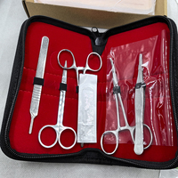Kit de pratique de suture pour étudiants en médecine, formation chirurgicale avec modèle de coussin en silicone, ensemble d'outils, matériel pédagogique