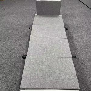 Lit pliant Myb avec dossier 190x70cm, cadre en aluminium gris, lit Murphy pliable pour bureau, école, design moderne - Product Image 4