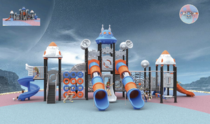 Toboggans en plastique, acier et métal PE pour enfants, équipement de jeu extérieur pour maternelle, grande capacité - Product Image 3