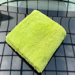 1200 Gsm Retail Edgeless 500 Plush Car Drying Colorful Microfiber Towel Car Wash Towel For Clean Cars