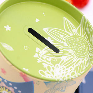 कार्टून राउंड ओएल राजकुमारी एल्सा बच्चों की पिगी बैंक टिनप्लेट धातु कबूतर बैंक पेन धारक छात्र रचनात्मक पुरस्कार उपहार - Product Image 4