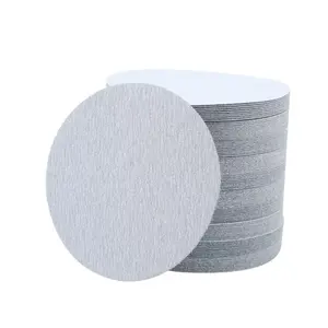 Dry Use Adhesive Back Sandpapier 6 "White Aluminium oxid Schleif scheibe Körnung Schleif scheibe Schleifpapier für Metall