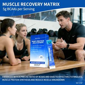 En Çok Satan Ürünler Whey Protein Jölesi Yüksek Proteinli Kas Destekleyici Doğal Formül Hızlı Emilim Düşük Şekerli Taşınabilir Fitness Jölesi - Product Image 4