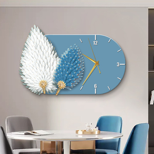 Thiết Kế Hiện Đại Trang Trí Nội Thất Câm Lông Đồng Hồ Treo Tường Pha Lê Sơn Phòng Khách Phòng Ăn Trang Trí Sơn Đồng Hồ - Product Image 2