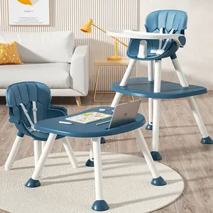Chaise haute pliante multifonctionnelle 4 en 1 Siège d'alimentation pour bébé Chaise haute réglable pour bébé Chaise de salle à manger multifonctionnelle