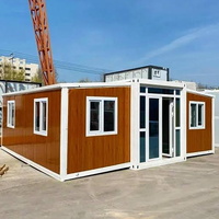 Maison préfabriquée pliable 10ft 20ft 30ft 40ft, mini-maison modulaire 2 3 4 chambres, maison conteneur de luxe préfabriquée extensible