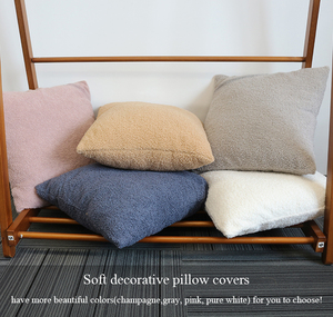 Sang trọng đồng bằng ấm cúng bông boucle gối tùy chỉnh màu sắc ném chshion 45*45cm - Product Image 4