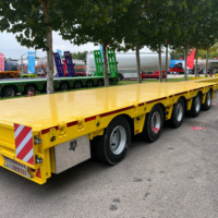 Semi-remorque à plateau surbaissé multi-essieux de 120 tonnes avec direction hydraulique pour marchandises surdimensionnées