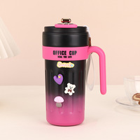 Mug de voyage isotherme intelligent en acier inoxydable de 650 ml avec affichage LED de la température et poignée, idéal pour le café DIY