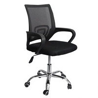 Chaise de bureau ergonomique avec design moderne, base pivotante en acier, réglage manuel de la hauteur pour la maison &amp;   Bureau d'hôtel