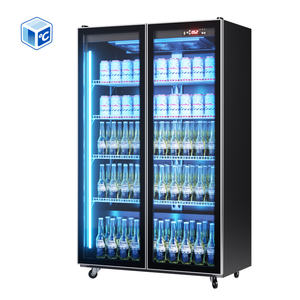 Réfrigérateur Led pour boissons avec porte vitrée Congélateur commercial pour boissons Matériel de réfrigération 2 3 4 Portes verticales en verre - Product Image 6