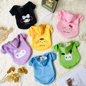 Sudadera con capucha para perro con personajes de Sanrio, forro polar de poliéster, ropa para mascotas para primavera, otoño e invierno - Product Image 1