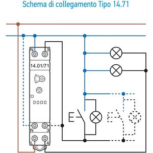 Minuteur mécanique pour escalier Finder 16A 230VAC, temporisation 10 min, IP21, ABS, Modèle 14.71.8.230.0000 - Product Image 5