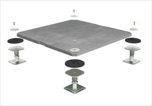 Lingding leggero GRC piano rialzato sistema a base di cemento materiale inorganico certificato CE flessibile ufficio cablaggio commerciale - Product Image 5