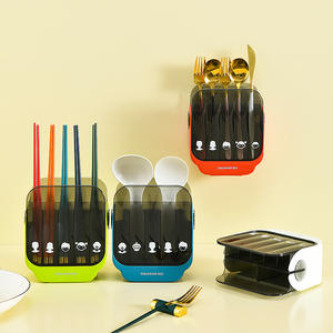 Organizador de Cocina Creativo con 7 Compartimentos para Palillos, Montado en la Pared, a Prueba de Humedad, con Divisores - Product Image 4