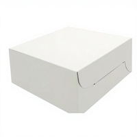 Boîte de rangement pour gâteaux en carton blanc durable, écologique, de qualité alimentaire, personnalisée OEM, avec fentes d'angle avant pour la restauration événementielle