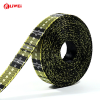 Ruban en polyester Liwei léger, écologique, durable, imitation nylon, jacquard octogonal, motif pied-de-poule, à carreaux