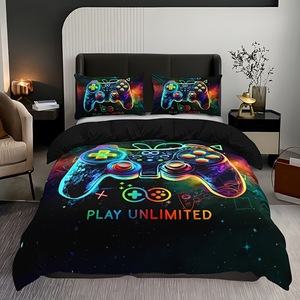 <strong>Black</strong> 3D Printing Polyester Home Textiles Bedding ODM/OEM <strong>Black</strong> Pillowcase Microfiber <strong>Duvet</strong> Cover <strong>Set</strong> Supplier - Product Image 1