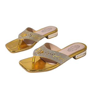 Nouvelles tongs d'été 2025 pour femmes, légères, antidérapantes, à semelle en caoutchouc à paillettes, style européen et américain, grande taille, épaisses - Product Image 5