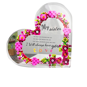 Cross-biên giới hình trái tim pha lê Christmas bóng cây đồ trang trí UV in ấn Acrylic Thủ công mỹ nghệ máy tính để bàn trang trí trái tim trang trí - Product Image 5