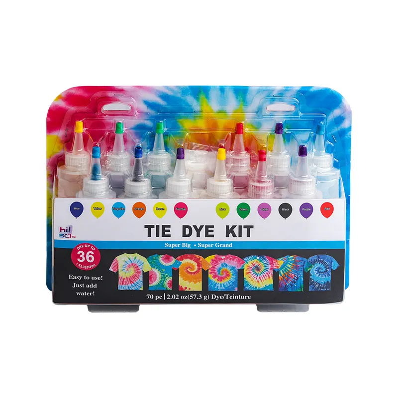 12 Colors Colorful Tie-Dye Kits Toy With Storage Box For Craft Arts