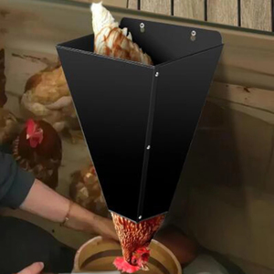 Cône de contention pour volailles, cône de traitement pour poulets, bords pliés, robuste pour oiseaux, oies, canards, cuisine, maison, ferme, forme entonnoir - Product Image 2