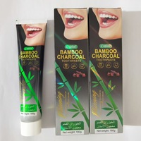 Capios 180g Dentifrice au charbon de bambou et menthe cristalline noire sans fluorure pour le blanchiment des dents, stock domestique, vente en gros Russie Europe