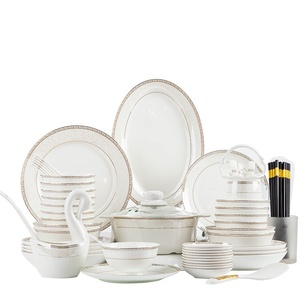 Service de table en céramique de Jingdezhen, vaisselle domestique en porcelaine fine, assiettes et bols de style nordique, cadeau, vente en gros - Product Image 5