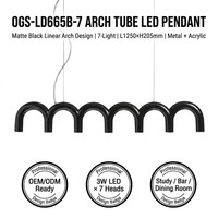 Luminaire suspendu minimaliste en forme de U, élégant, pour salle à manger et salon