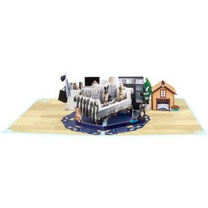 Carte 3D Pop-up Chien sur Canapé, Cadeau en Papier Sculpté à la Main, Découpe Laser - Product Image 3