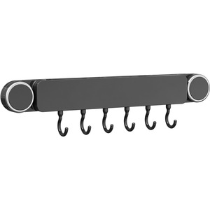Suction Cup Knife Holder Wall Mounted With Hooks For Kitchen Utensil Storage Gray - Product Image 5