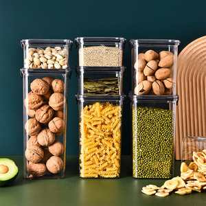 Thick Plastic <strong>Kitchen</strong> <strong>Storage</strong> Tank Square Transparent Plastic <strong>Storage</strong> <strong>Jar</strong> <strong>Kitchen</strong> Snack Tea Camping Food <strong>Storage</strong> - Product Image 1