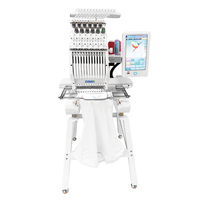 Machine à broder DISEN Mini, facile à utiliser, 12 aiguilles |   Machine à coudre à tête unique à grande vitesse avec écran tactile pour t-shirts, chapeaux et casquettes, gain de place